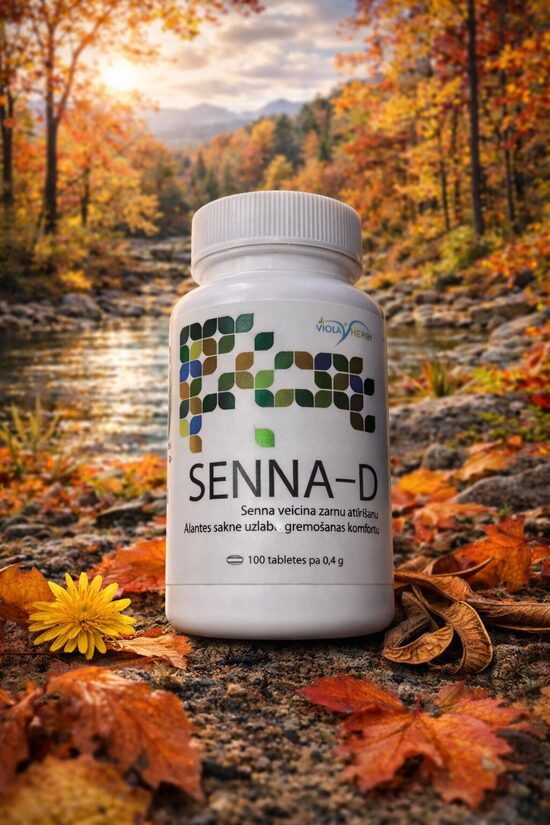 GREMOŠANAS KOMFORTS UN ZARNU ATTĪRĪŠANA - SENNA - D 100TABLETES